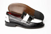 View Item Delicious Junction Tassel Loafer 2 Tone Ska Black White